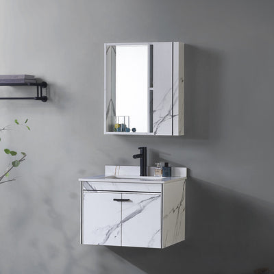 Bathroom Furniture Set 80x48cm 3 Pieces Black White