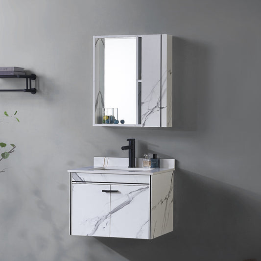 Bathroom Furniture Set 60x48cm 3 Pieces Black White