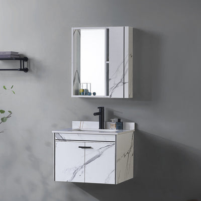 CORFU Bathroom Furniture Set, 60x48cm, 2 Pieces, Black and White