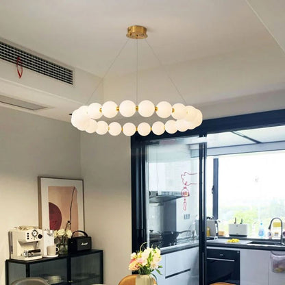 Celeste Acrylic LED Pendant Chandelier with Remote Control, Dimmable, 3000K/4000K/6000K, Gold, Metal and Acrylic