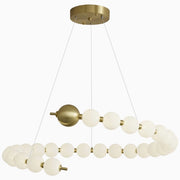 Aurelia Acrylic LED Pendant Chandelier with Remote Control, Dimmable, 3000K/4000K/6000K, Gold, Metal and Acrylic
