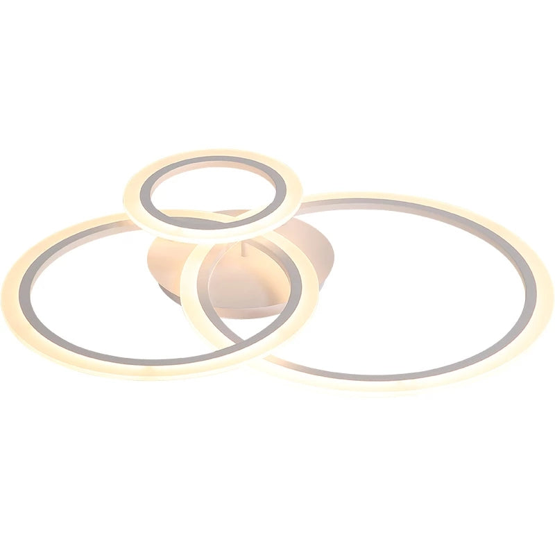 LED Chandelier with Remote Control Betty 3 Circles Cold/Warm/Neutral Light 41W Dimmable White