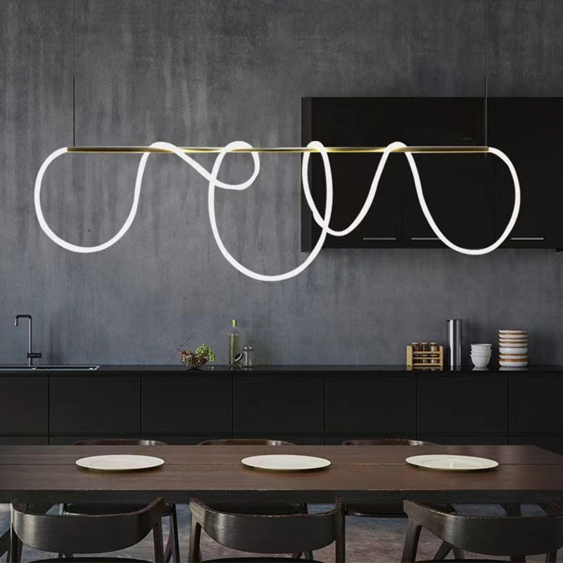 Elara Acrylic LED Pendant Chandelier with Remote Control, Dimmable, 3000K/4000K/6000K, Gold