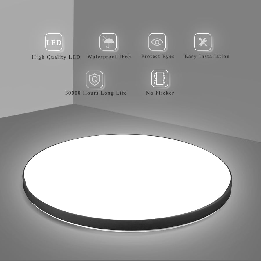 SOLIS LED ceiling light 47cm 48W Cold Light Black