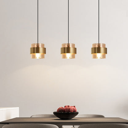 Suspended Chandelier LC855/3LGY, 3XE27, Adjustable Height, Glass and Metal