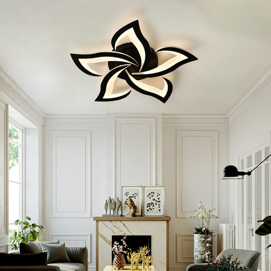 LED Chandelier LT660/5BK, 5 Elements, 55W, Light 3000/4000/6000K, Black, Adjustable Height