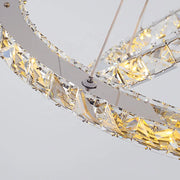 PRISM Luminis LED Chandelier, 78W, Crystal and Metal, 3 Circles, Dimmable, Adjustable Height, Cold/Warm/Neutral Light, Luxurious Lighting