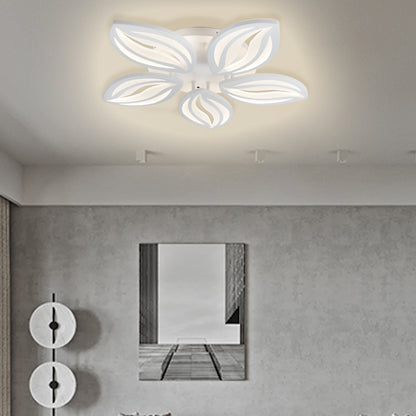 LED chandelier with remote control ORCHID 65W, 5 Petals, Cold/Warm/Neutral light, Dimmable, White
