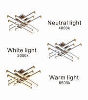LED Chandelier with Remote Control LT178/6WH, 84W, 6 Elements, Cold/Warm/Neutral Light, Dimmable, White