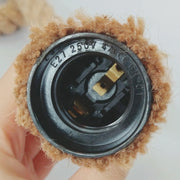 Vintage Chandelier LV103/130, 1xE27, Rustic, String and Metal, 130cm, Black Support