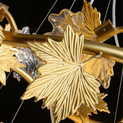 Modern Chandelier, CM260/800GD, 8xE14, Diameter 80cm, Gold, Adjustable Height, Metal and Crystals