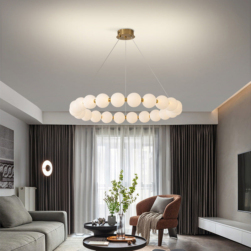 Celeste Acrylic LED Pendant Chandelier with Remote Control, Dimmable, 3000K/4000K/6000K, Gold, Metal and Acrylic