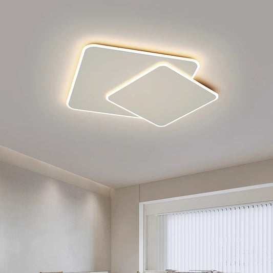 LED Lust with Futura Angolo remote control, 98W, 2 squares, cold/hot/neutral light, unstable, white