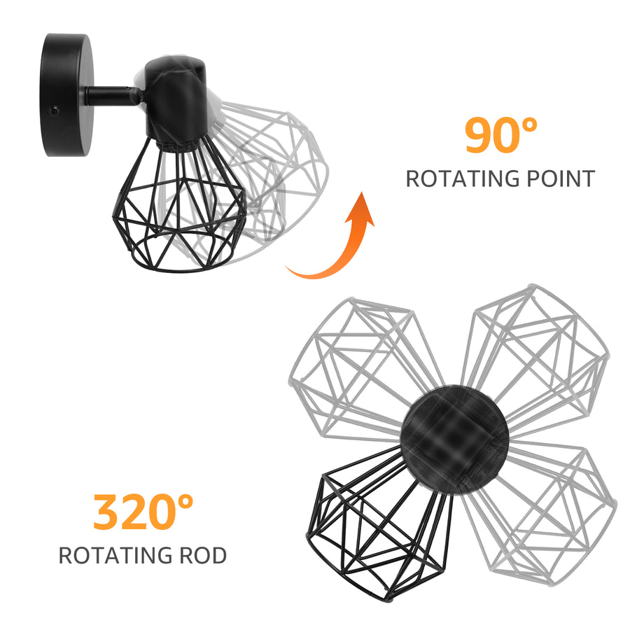 Chandelier with Lampshade, GRACIE, LC365/1BK, Diamond, 1XE14, Black, Metal