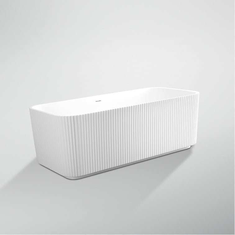 Freestanding Bathtub, Oval, Acrylic, White, 150×72×56 Cm