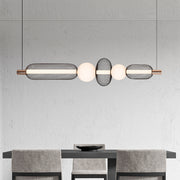 Suspended LED Chandelier LM551/5BK, 28W, Light 3000/4000/6000K, Black, Adjustable Height