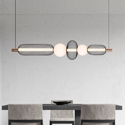 Suspended LED Chandelier LM551/5BK, 28W, Light 3000/4000/6000K, Black, Adjustable Height