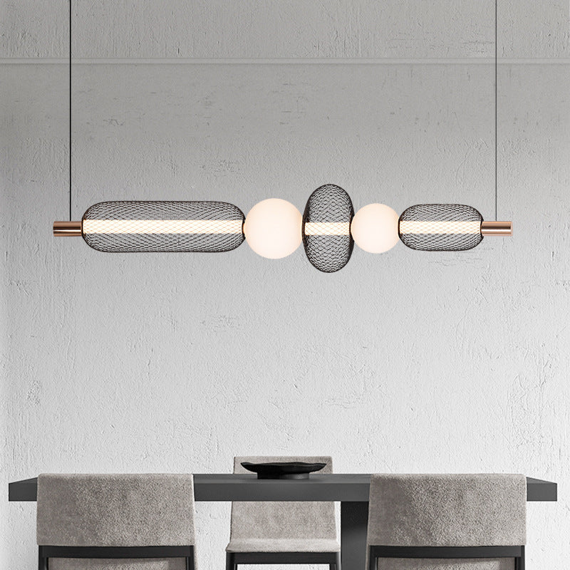 Suspended LED Chandelier LM551/5BK, 28W, Light 3000/4000/6000K, Black, Adjustable Height