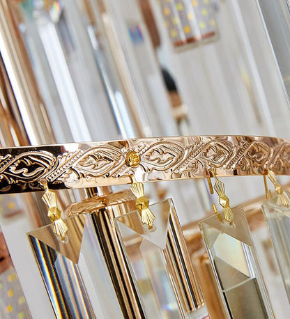 WINDSOR Altiora Crystal Chandelier, Diameter 60cm, Height 1800cm, Shiny Gold, Adjustable Height, Elegant Design