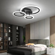 LED chandelier with remote control BETTY 41W, 3 Circles, Cold/Warm/Neutral light, Dimmable, Black