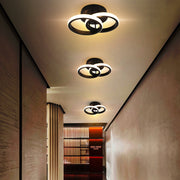 LED Chandelier VERTEX CIRCULA 22W, 2 Circles, Metal Frames, Cold/Warm/Neutral light, Black