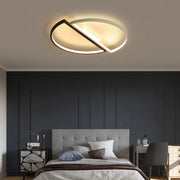 LED Chandelier VECTOR Arcus, Semicircles, 35W, Metallic, Dimmable, Cold/Warm/Neutral Light, Black with White, Modern Design