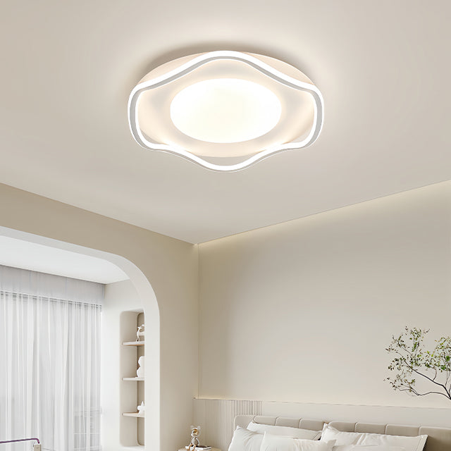 LED Lust with Modern Silva remote control, 106W, 2 circles, cold/hot/neutral light, unstable, white