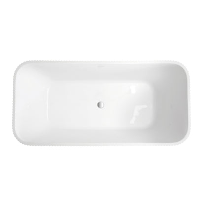 Freestanding Bathtub, Oval, Acrylic, White, 150×72×56 Cm
