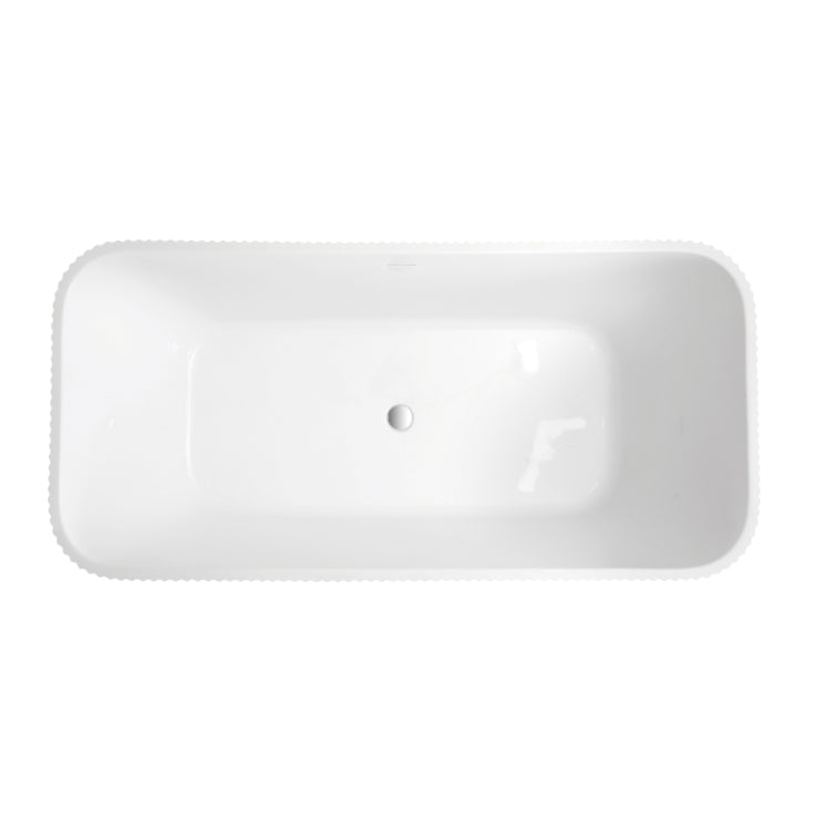 Freestanding Bathtub, Oval, Acrylic, White, 150×72×56 Cm