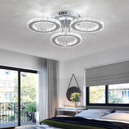 Alanubis Crystal LED Chandelier with Remote Control 37W
