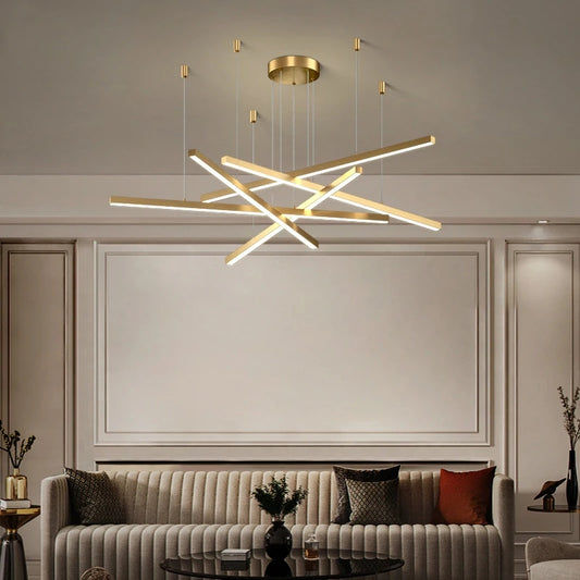 LED LED Ginevra with remote control, 31W, cold/hot/neutral light, golden