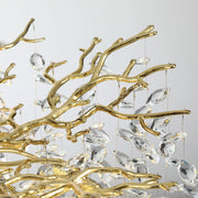 WALTZ Rhapsody Crystal Chandelier, 9x G9, Gold, 60cm, Adjustable Height, Metal and Crystal