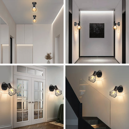 Chandelier with Lampshade, GRACIE, LC365/1BK, Diamond, 1XE14, Black, Metal