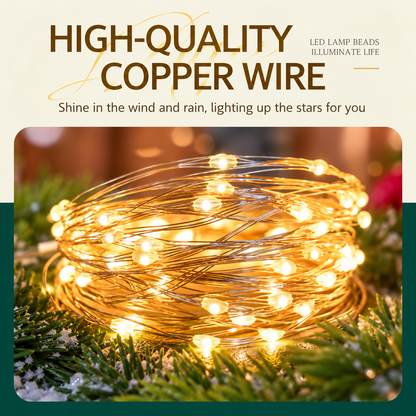 Linear Christmas Installation with Silver Wire and Remote Control, Warm Light, 20,000cm, 2000 LEDs, IP44