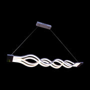LED Pendant Chandelier with Remote Control WAVE, 105W, Adjustable Height, Cold/Warm/Neutral Light, Dimmable, White 