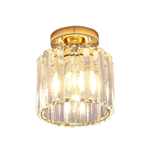 Classic Georgian Chandelier LC110GD, 1xE27, Diameter 12 cm, Height 17 cm, IP20, Gold, Crystal, Iron, Bulbs Not Included