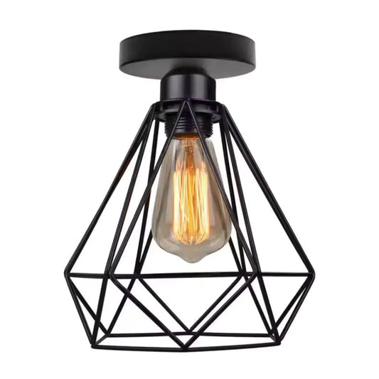 Lustra cu Abajur, GRACIE, Diamant, 1XE27, Negru