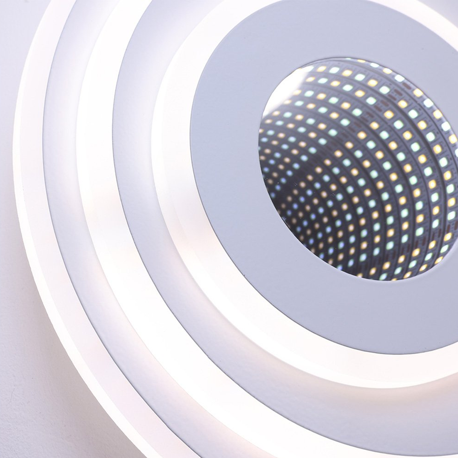 LED chandelier NEXA ROTUND 3D 38W, Cold/Warm/Neutral light, White