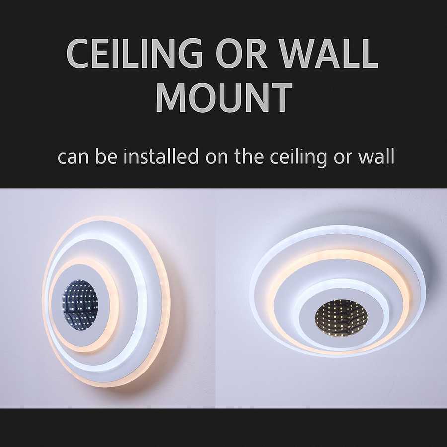 LED chandelier NEXA ROTUND 3D 38W, Cold/Warm/Neutral light, White