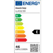 LED chandelier NEXA 3D 45W, Square, Cold/Warm/Neutral light, White