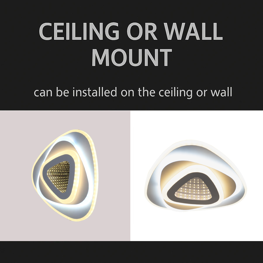 LED Chandelier NEXA Triangle 3D 36W, White, Cold/Warm/Neutral Light