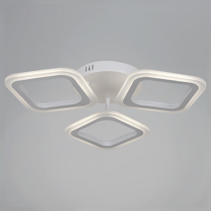 LED chandelier ERIKA 24W, 3 Squares, Neutral light, White