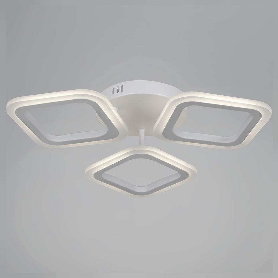 LED chandelier ERIKA 24W, 3 Squares, Neutral light, White