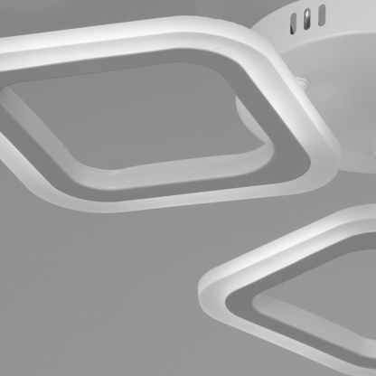 LED chandelier ERIKA 24W, 3 Squares, Neutral light, White