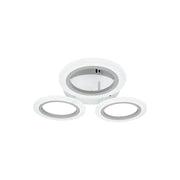 LED Chandelier CRINA, 24W, 3 Circles, Neutral Light, White