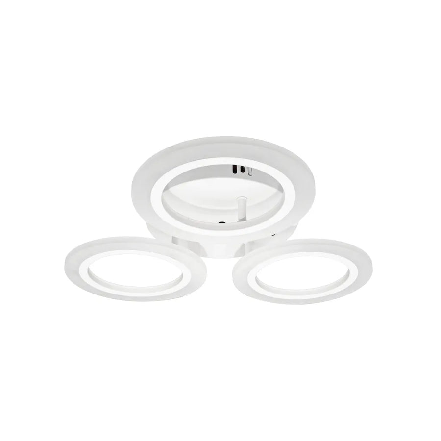 LED Chandelier CRINA, 24W, 3 Circles, Neutral Light, White