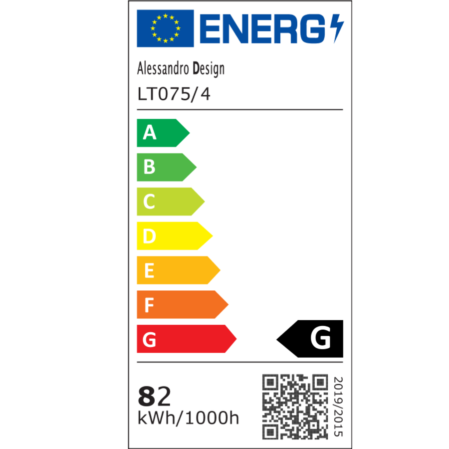 LED chandelier with remote control and crystal NOVA ROTONDA RGB 82W, 4 Circles, Cold/Warm/Neutral light, Dimmable