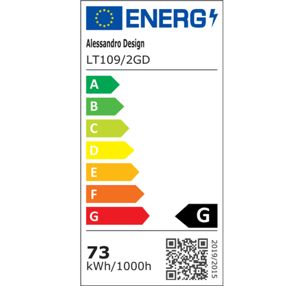 Suspended LED chandelier with remote control, K9 Crystals, 73W, 2 Circles, 60 cm, Cold/Warm/Neutral light, Dimmable, Gold, Height Adjustable