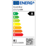 LED Chandelier with Remote Control LINEX, 63W, 6 Elements, Linear, Cold/Warm/Neutral light, Dimmable, Black