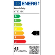 LED chandelier with remote control HELIX 108W, Cold/Warm/Neutral light, Dimmable, Black